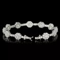 thumbnail image 3 of Hitanshu Jewels Flower Shape 14K White Gold Over Round Cut Cubic Zirconia Tennis Women's Bracelet, 3 of 4