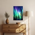 thumbnail image 4 of ZHONGYUTONG Northern Lights Wall Art Aurora Borealis Canvas Pictures Forest Trees Landscape Painting for Living Room Bedroom Decor Framed (12.00" x 18.00"), 4 of 5