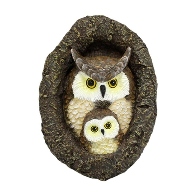 Owl Face Tree Hugger Peaker Whimsical, Jardín Presente Estatuas de Jardín Decoraciones de arte del patio para patio Fácilmente Instalación Cute