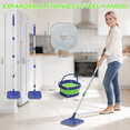 thumbnail image 4 of SUGARDAY Spin Mop and Bucket Combo with Wringer Set, Collapsible Mop and Bucket System with 5 Microfiber Pads for Household Use Floor Wall Cleaning, 4 of 7