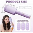 thumbnail image 5 of Rizador de triple barril con cerámica, 4 niveles de calor, apagado automático, rizador de pelo morado., 5 of 5