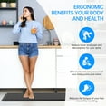 thumbnail image 2 of GPED Kitchen Mat Set,2 PCS Cushioned Anti-Fatigue Kitchen Rug, Waterproof Non-Slip Kitchen Floor Mat,Ergonomic Comfort Rug Standing Mat for Kitchen,Home Floor,Office, Laundry(17.3"×29"+17.3"×47"), 2 of 7