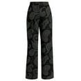 thumbnail image 4 of Pants for Women Pants with Stripe Side Stripe Zip Pocket Track Stretch Pant with Pocket Womens Soccer Outfit Athletic Yoga Pant Leggings Pattern Pangs Winter Trousers Women Active for Casual Black L, 4 of 5