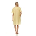 thumbnail image 4 of Lati Fashion Women Snaps Front Duster Short Sleeve Female Nightgowns & Sleepshirts Yellow Size Large, 4 of 4
