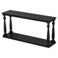 thumbnail image 4 of Euroco Retro Console Table,63" Extra Long Entryway Table with Bottom Shelf and 4 Vase Legs, 2-Tier Narrow Sofa Table Behind the Couch for Entryway, Hallway, Living Room,Black, 4 of 6