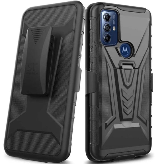 Motorola Moto G Play (2023) Dual-Layer Holster Case with Kickstand