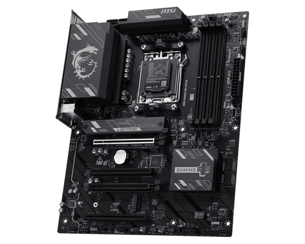 MSI B850 GAMING PRO WIFI6E AM5 AMD B850 PCIe 4.0 USB 10/5Gbps Type A/C Wi-Fi 6E ATX Motherboard