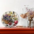 thumbnail image 2 of WOBOGO Fruit Basket with White Wine Wall Clock 10in Silent Mechanism Battery Operated Retro Style for Living Room Bedroom and Kitchen Gold Pointer, 2 of 10