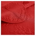 thumbnail image 6 of 3-Piece Christmas Quilt 100% Cotton Oversized Bedspread Lightweight Coverlet Embroidery Christmas Tree Pattern Bedding Set TC (Red, Queen (100"x106")), 6 of 8