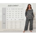 thumbnail image 5 of Cueply Women's Plus Size Pajama Set Long Sleeve Pjs Long Pants Sleepwear Two Piece Loungewear with Pockets, 5 of 7
