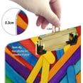thumbnail image 4 of FMSHPON Rainbow Wooden Stick Clipboard Hardboard Wood Nursing Clip Board and Pull for Standard A4 Letter 13x9 inches, 4 of 8