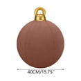 thumbnail image 3 of Eespoir Inflatable Velvet Christmas Balls, Large PVC Christmas Inflatable Ball, Inflatable Flocked Christmas Outdoor Decorations, for Lawn Porch Yard, Brown, 3 of 5