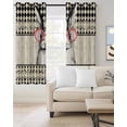 thumbnail image 2 of Easter Bunny Blackout Curtains 84 Inches Long, Farmhouse Carrots Vintage Black Checkered Plaid Thermal Insulated Black Out Curtains, Darkening Window Curtain for Bedroom Living Room 42"x84" 2 Panels, 2 of 9