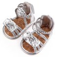 thumbnail image 3 of Toddler Girls Summer Bowknot Sandals Baby Soft Sole Flat Shoes Pre-Walking Shoes, 3 of 5