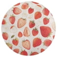 thumbnail image 3 of Strawberry Fruit Watercolor Round Carpet Circle Rug Outdoor Patio Area Rug Washable Large Area Rugs Hallway Room Decor Fitness Mats, 3 of 8