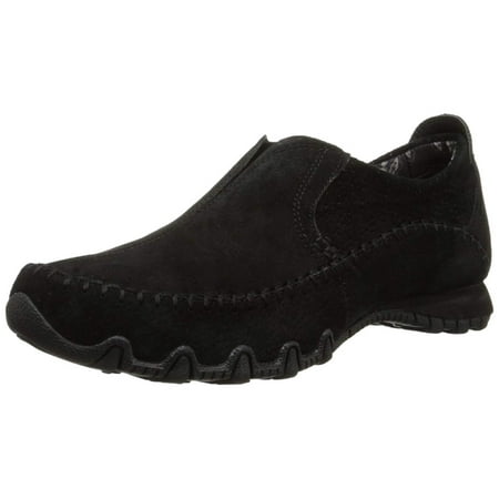 Skechers Women's Bikers Freeway Memory Foam Slip-On Loafer, Black, Size 5.5