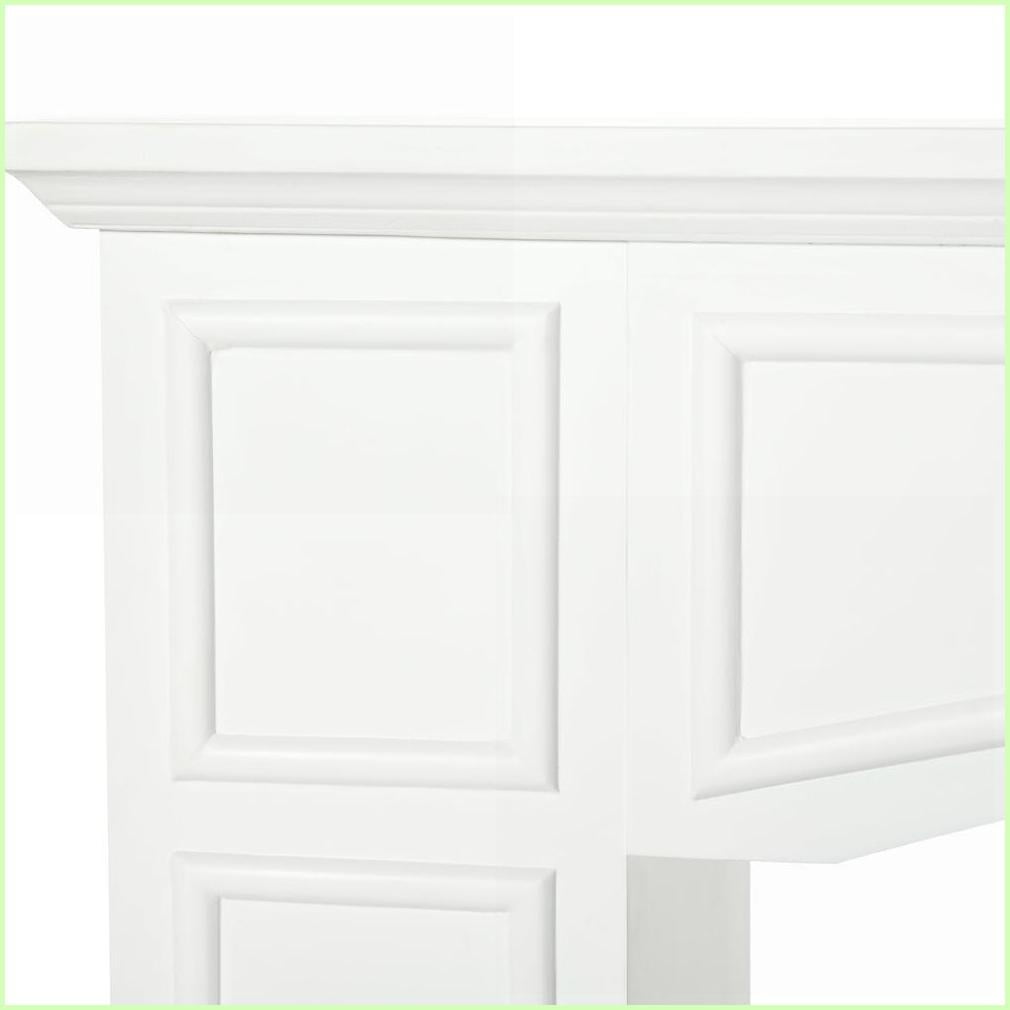 Fireplace Mantel, Modern Decorative Pattern Surround | Fits 29'' Interior Width | White | MDF