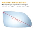 thumbnail image 3 of Right Passenger Side Rearview Mirror Glass Replacement Heated Blue Glass w/ Back Fit for Skoda Octavia, 3 of 6