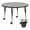 Gray, variant on Flash Furniture Mobile 42'' Round Oak HP Laminate Activity Table - Height Adjustable Short Legs