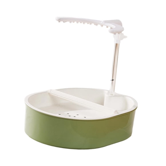 Bañera automática premium para loros, ideal para cacatúas, cotorras, agapornis. Estilo A Ducha Blanca