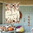 thumbnail image 2 of Fall Brown Daisy Floral Welcome Garden Flag 12 x 18 Inch, Autumn Thanksgiving Burlap Double Sided Small Flag Yard House Farmhouse Seasonal Holiday Patio Outside Decoration, 2 of 6