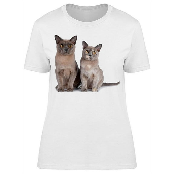 Two Beauty Cats Standing T-Shirt Women -Image by Shutterstock, Female 3X-Large