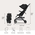 thumbnail image 2 of Mompush Velo Lightweight Travel Stroller with Lie-Flat Recline Seat, Airplane Friendly, Black, 18.8 LB, Unisex, 2 of 9