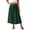 A1-Dark Green301, variant on Summer Midi Skirt for Women Solid Elastic Waist Side Pocket Flowy Loose Casual Everyday Long Skirts