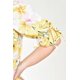 thumbnail image 4 of Blusa floreada de chiffon Roman Fashion /Tallas Extras, 1826 (Amarillo flores) amarillo 40, 4 of 6