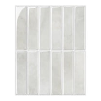 10 Sheets Gray Peel and Stick Backsplash - 3D Adhesive Tile Backsplash for Kitchen, Bathroom, Wall Tile