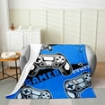 thumbnail image 2 of Gamer Fleece Blanket Black Blue Gaming Blanket Throw 50x60 Inch Video Game Throw Blanket Teens Gamepad Luxury Soft Fuzzy Blanket, 2 of 4