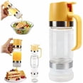 thumbnail image 1 of Honey Dispenser, 2026 Upgraded Glass No-Drip Bottle with Base & Handle, Mess-Free Pouring Syrup Container for Coffee, Tea, Salad(Yellow), 1 of 6