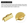 thumbnail image 5 of Uxcell Ribbon Crimp Clamp Ends, 22mm Bookmark Pinch Cord End Clasps for DIY Gold Tone 100Pack, 5 of 6