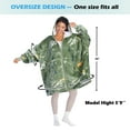 thumbnail image 4 of Catalonia Oversized Hoodie Blanket with Zipper, Wearable Sherpa Sweatshirt Pullover, Soft Warm Comfortable Jacket for Adults Men Women, Green Camping, 4 of 6