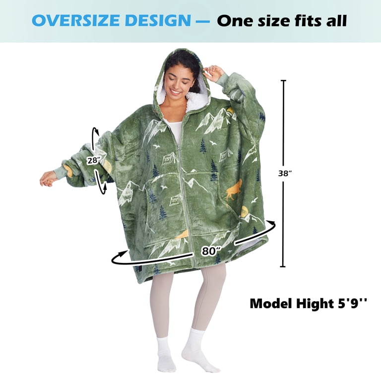 Oversized Deken Hoodie Sherpa Sweatshirt Fleece Gezellige