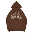 thumbnail image 5 of Simua Oversized Hoodies for Women Drawstring Hooded MAMA Printed Basic Soft Sweatshirts Tops Fall Winter Trendy Outfits, 5 of 6