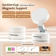 thumbnail image 1 of HLONK Support Multifonctionnel à Ventouse Pliable Rétractable pour Cuisine, Support Magnétique Double Face pour Téléphone Mobile, 1 of 7