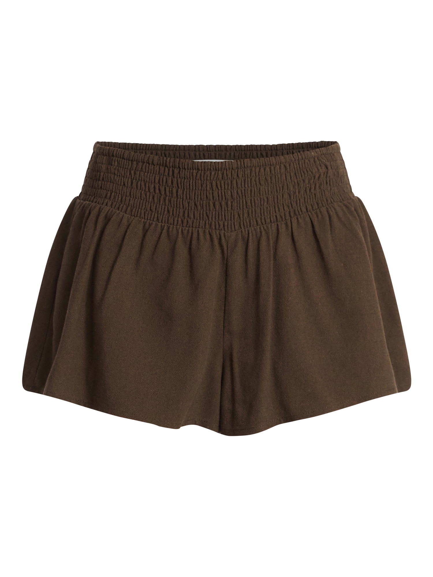 No Boundaries Smocked Waist Shorts, 2’’ Inseam, Women's XXS-XXL