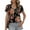 Black-Floral, variant on QINCAO Womens Summer Casual Tops Loose Fit Tunic Blouses Petal Sleeve V Neck Shirts