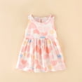 thumbnail image 6 of Little Girl'S Printed Sleeveless Casual Round Neck Dress, Summer Girls' Dress(Sizes 2-12), 6 of 6