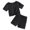 ZB Black, variant on boys girls clothes set