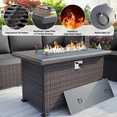 thumbnail image 5 of ALAULM Patio Conversation Set, 10-Piece Outdoor Furniture with Sofa and Coffee Table, Gray, 5 of 6