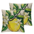 thumbnail image 2 of Awypu Home Sweet Home Lemon Summer Throw Pillow Cover Cushion Case Linen Home Office Decoration Rectangle 2 pcs White, 2 of 6