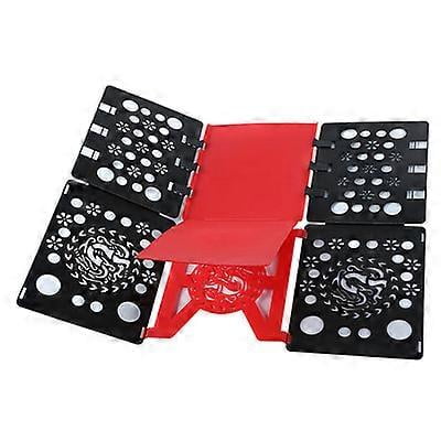 Laundry Folding Board - Laundry Folder Laundry Folder Child Adult Clothing Shirt T-Shirt Tee Shirts 57 x 68 cm (Black & Red) WddnAot