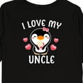 thumbnail image 4 of Inktastic I Love My Uncle with Cute Penguin and Hearts Girls Long Sleeve Toddler T-Shirt, 4 of 5