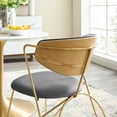 thumbnail image 5 of Modway Prevail Gold Stainless Steel Dining and Accent Performance Velvet Chair in Gold Gray, 5 of 6