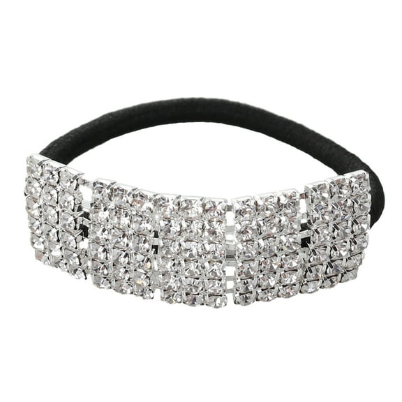 Artificial Crystal Hair Band Hair Ties Rhinestone Ponytail Holders Elastic Band Chic Accessories Pony Tail Elastics Holder Ribbon