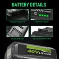 thumbnail image 4 of Cargador de batería Eagglew 7500 mAh 40 V para Ryobi de litio de 7,5 Ah, 4 of 7