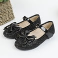 thumbnail image 7 of newwalpole Toddler Girl Mary Jane Dress Glitter Flats Shoes Flower for Ballet Wedding Black for Size 12, 7 of 7