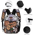 thumbnail image 3 of The Boondocks 3 Piece Backpack Set School Bag Combination Travel Daypack Set, 3 of 8
